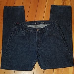 7 For All Mankind Carsen Dark Denim Blue Jeans